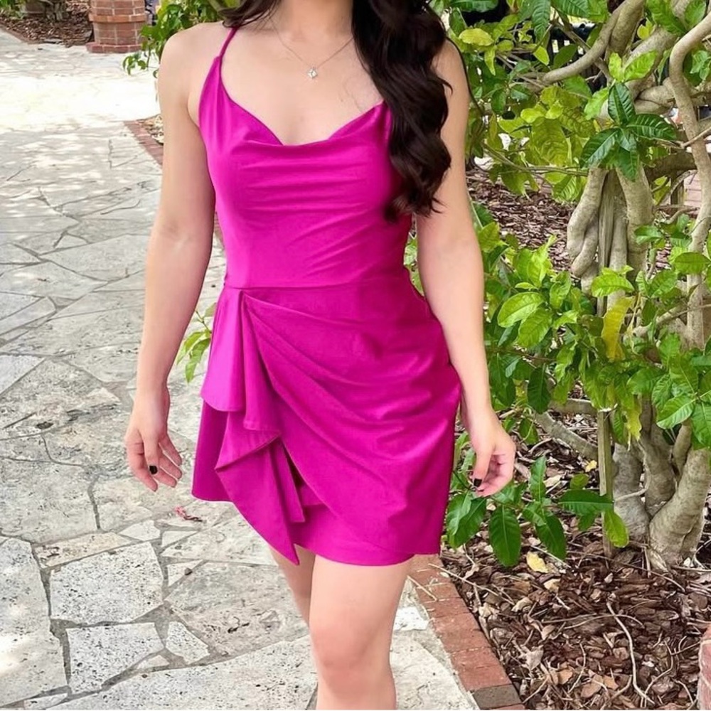 Vibrant Pink Sleeveless Dress